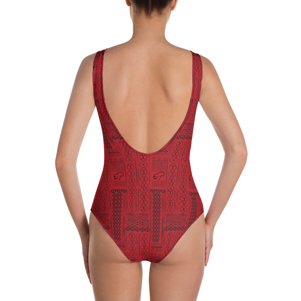 Tribal Print African One-Piece Swimsuit