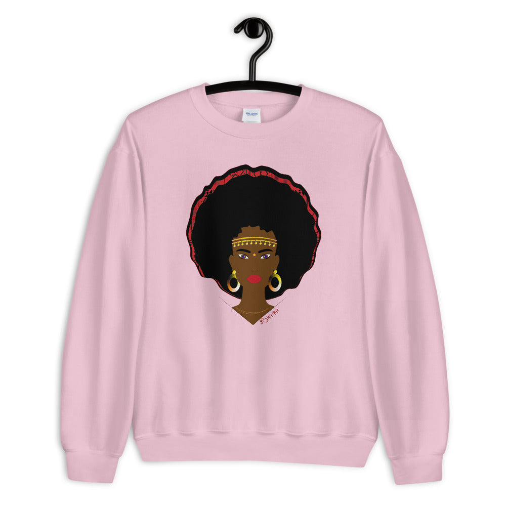 AfriBix Warrior Unisex Crew Neck Long Sleeve Pullover Sweatshirt