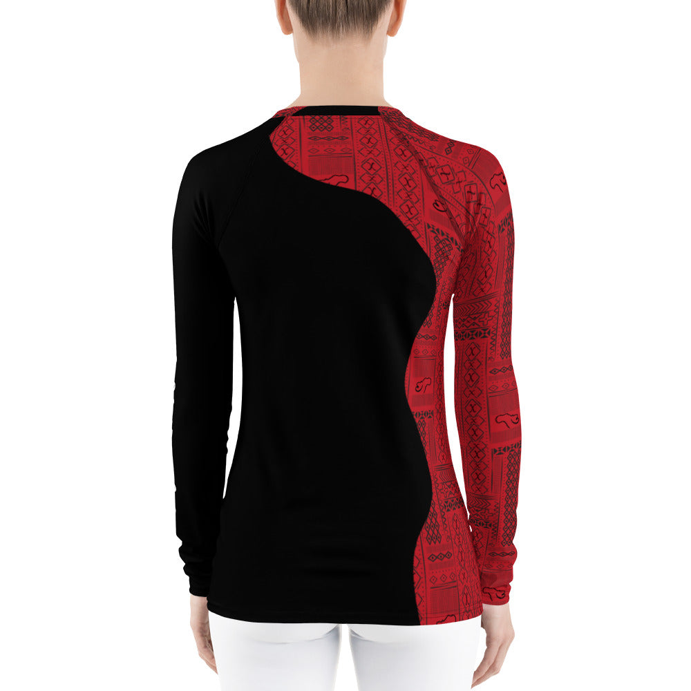 AfriBix Tribal Print Women's Rash Guard