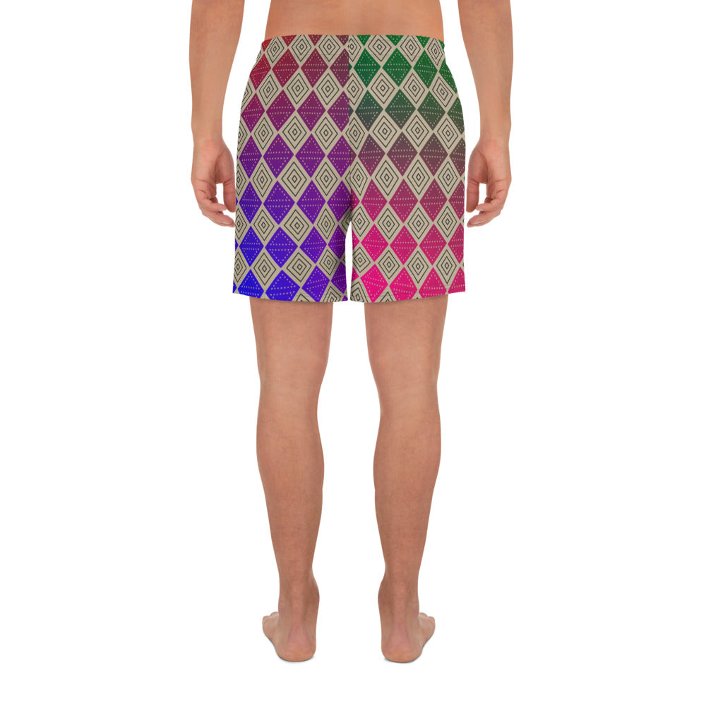 Galaxy Box Print Men's Athletic Shorts