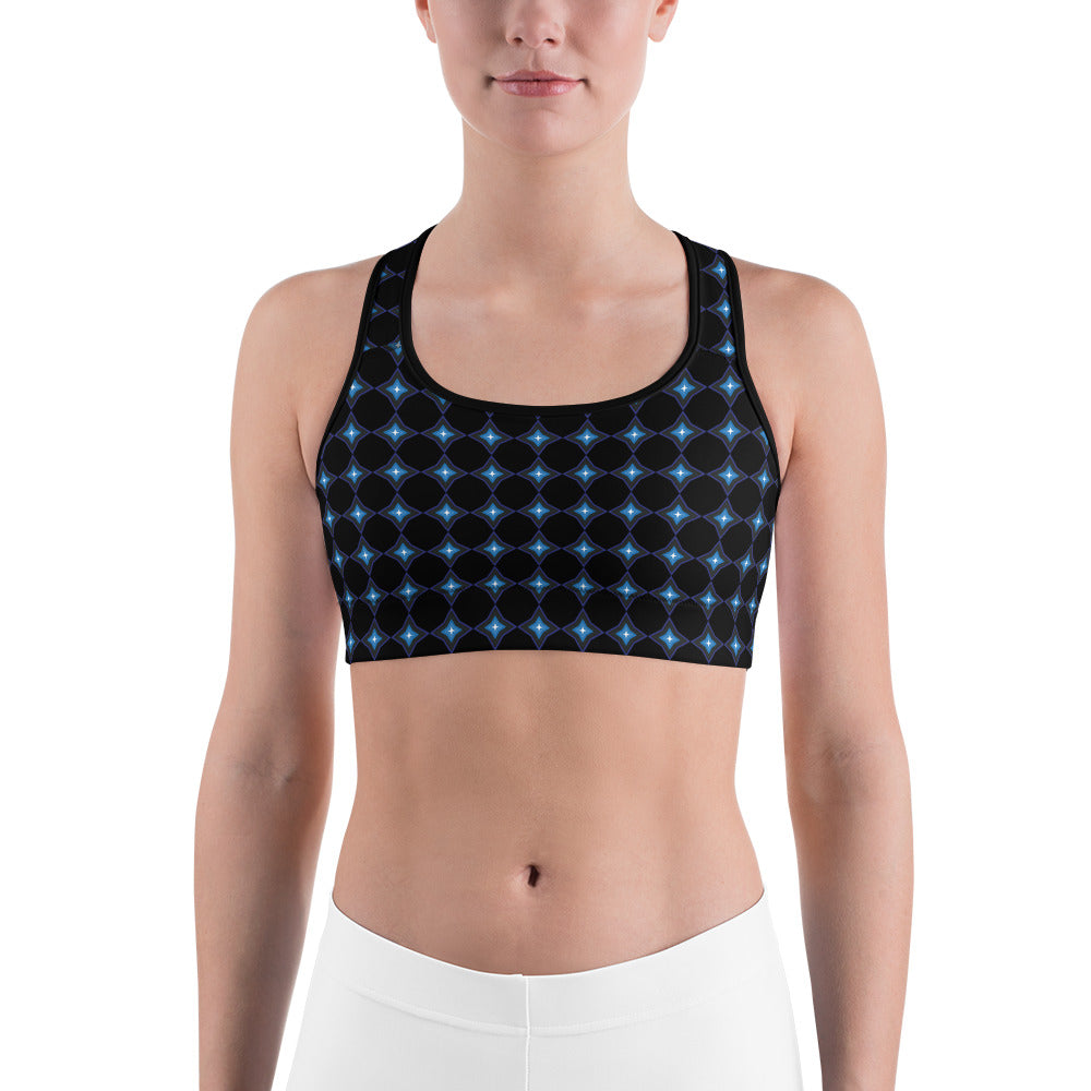 Starz Print Sports Bra - Noir