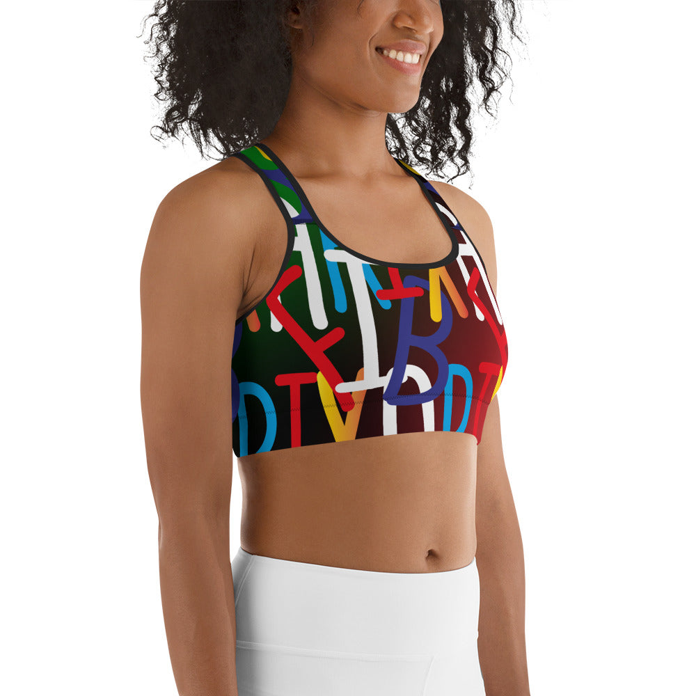 AfriBix Collage Sports bra