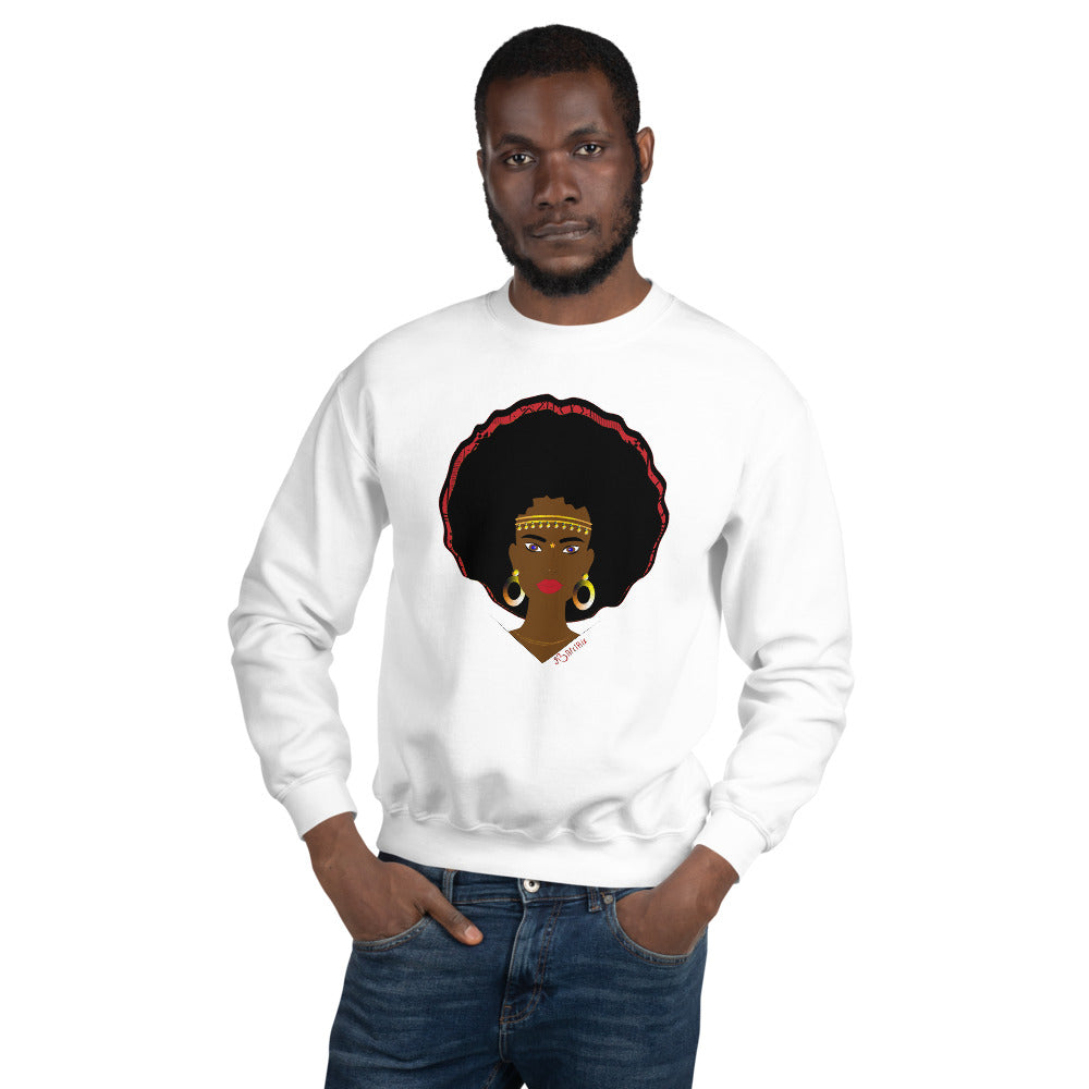 AfriBix Warrior Unisex Crew Neck Long Sleeve Pullover Sweatshirt