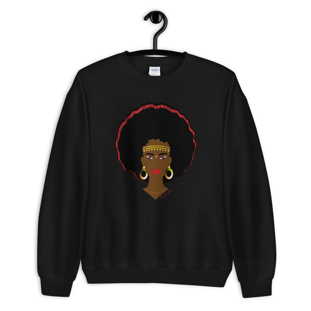 AfriBix Warrior Unisex Crew Neck Long Sleeve Pullover Sweatshirt