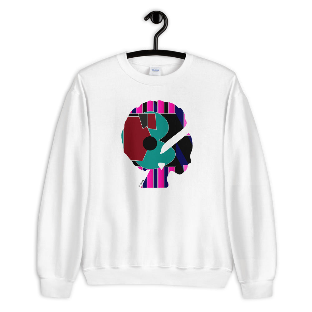 AfriBix Gallery Print Unisex Crew Neck Long Sleeve Pullover Sweatshirt