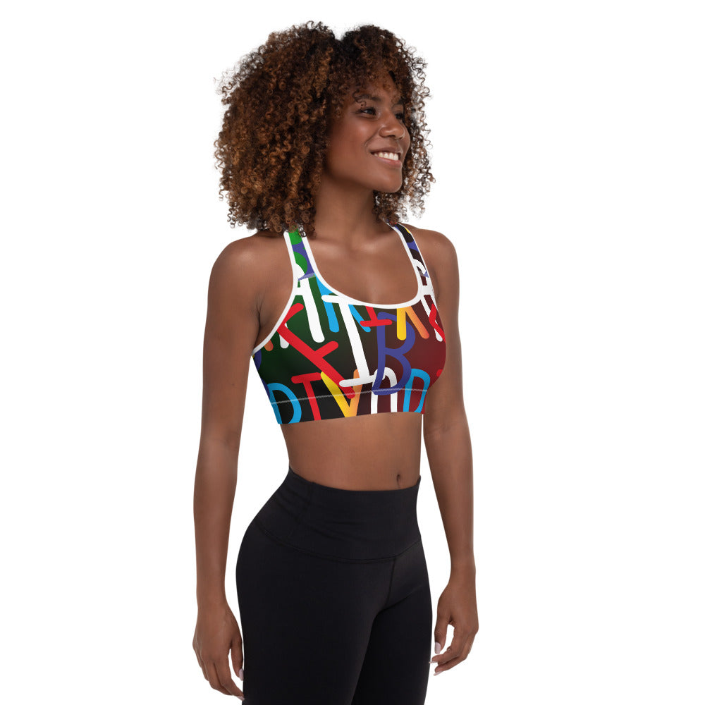 AfriBix Collage Padded Sports Bra