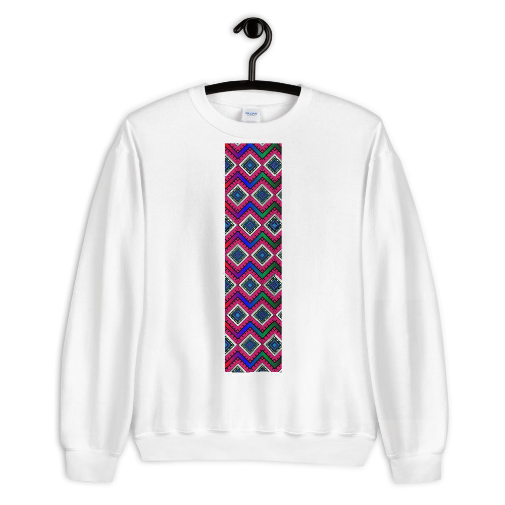 Quad Print Unisex Long sleeve Pullover Sweatshirt