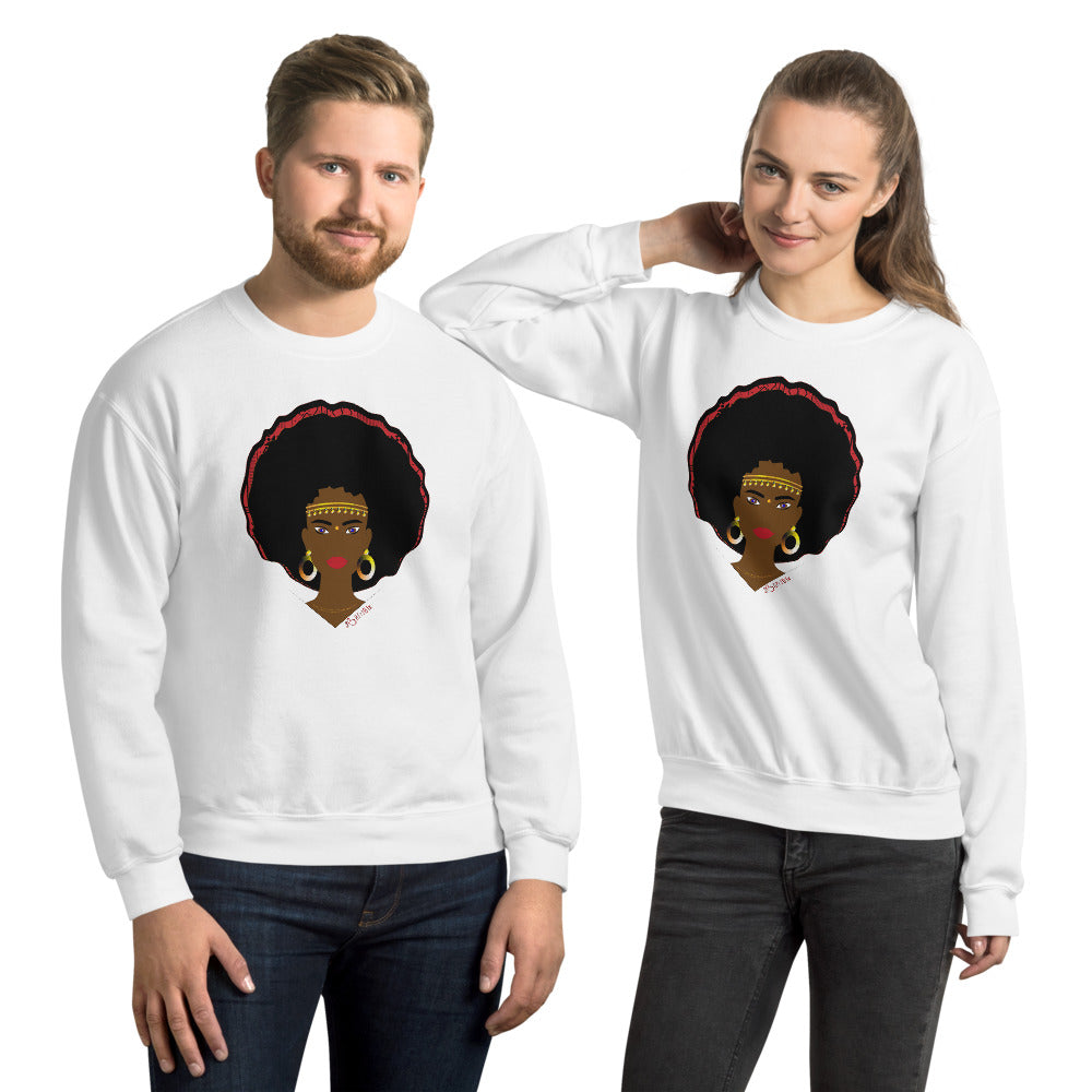 AfriBix Warrior Unisex Crew Neck Long Sleeve Pullover Sweatshirt