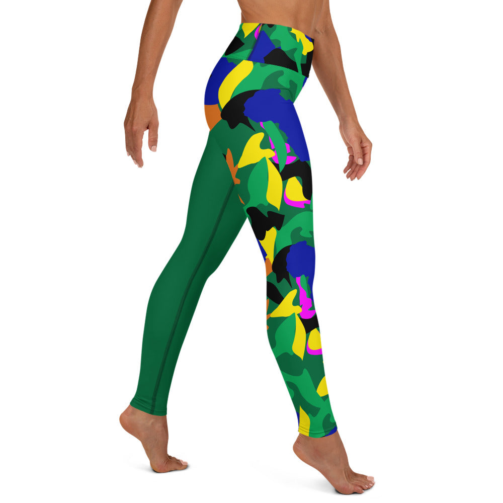 AfriBix Camo Print Part Leaf Leggings