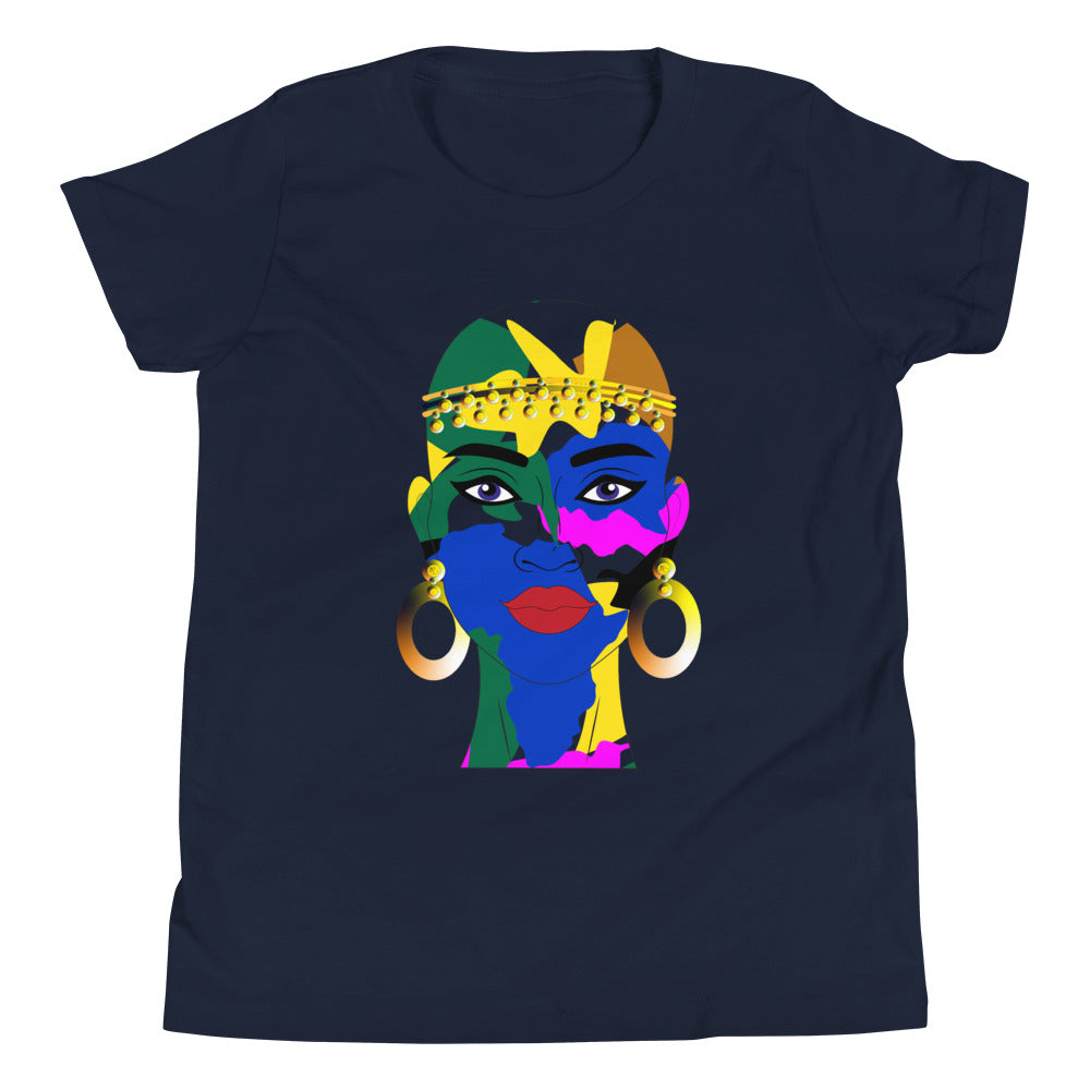 AfriBix Warrior Camo Unisex Youth Short Sleeve Soft T-Shirt