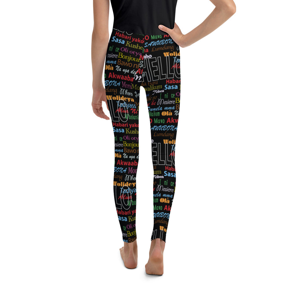 AfriBix Hello Print Youth Leggings