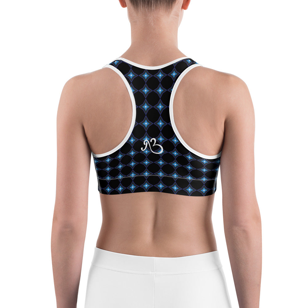 Starz Print Sports Bra - Noir