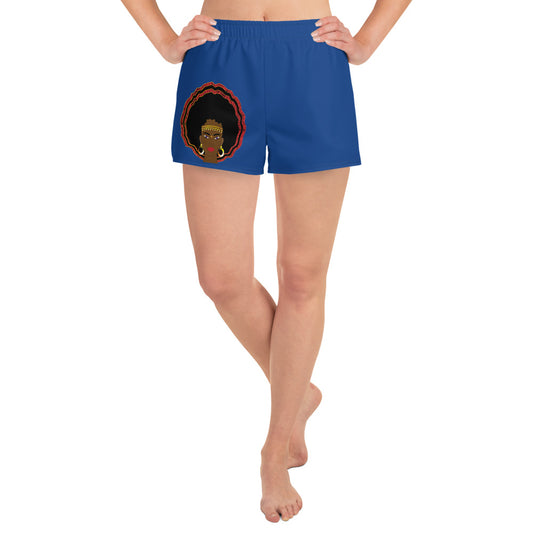 AfriBix Warrior Women's Athletic Shorts - Blue