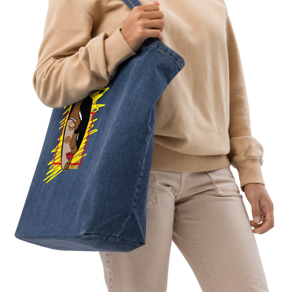 Serenity Organic denim tote bag