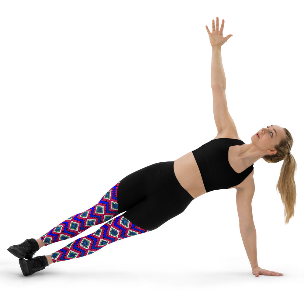 Compression Sports Leggings - Quad Print