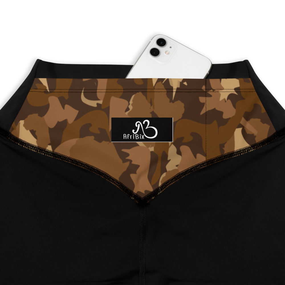 Compression Sports Leggings - AfriBix Nude Camo Print