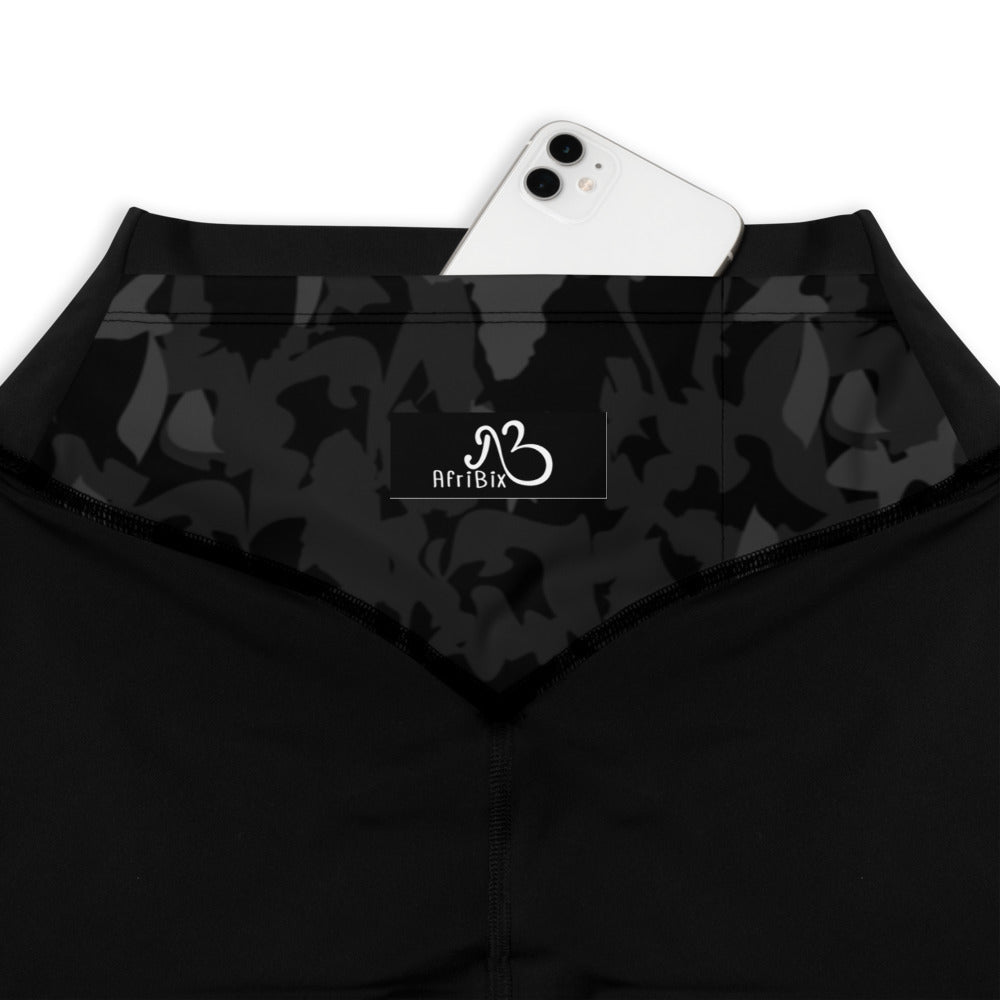 Compression Sports Leggings - AfriBix Camo Noir