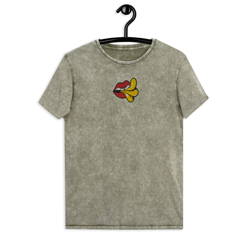 Cheeky Embroidery Denim T-Shirt