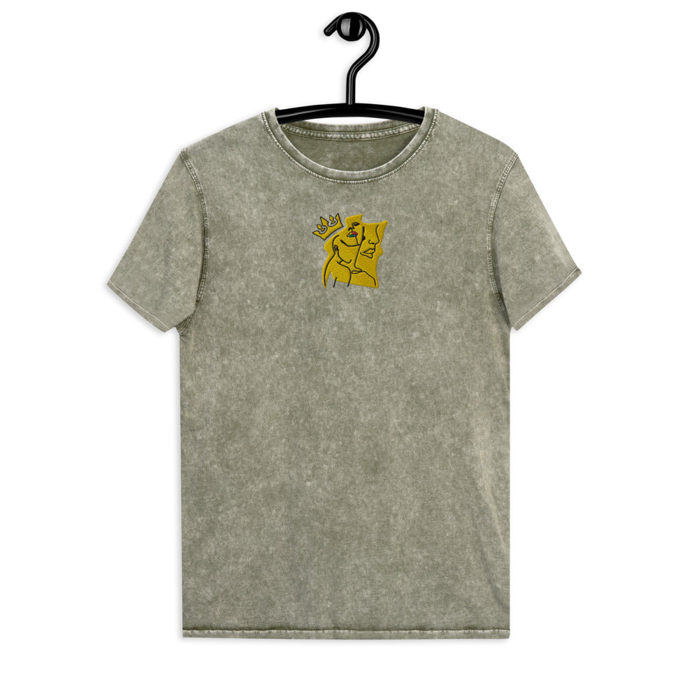 My Sistah's Keeper Embroidered Denim T-Shirt