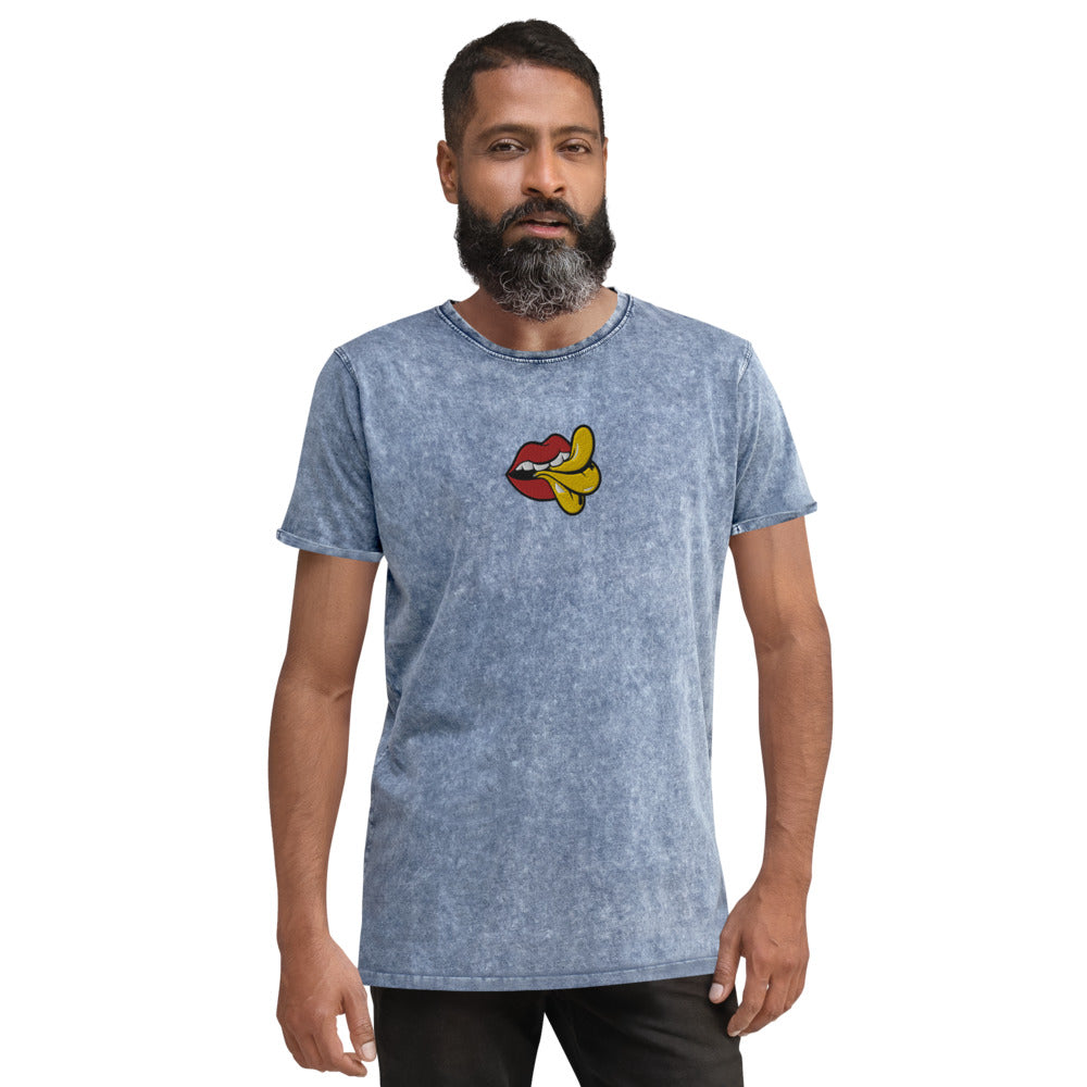Cheeky Embroidery Denim T-Shirt