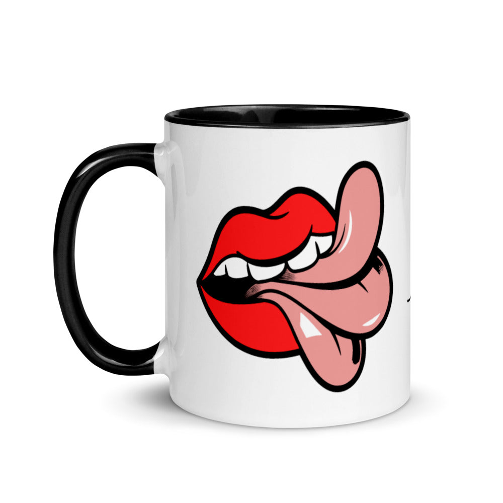 "Running on Coffee Sarcasm and Netflix" Two Toned Mug with Color Inside
