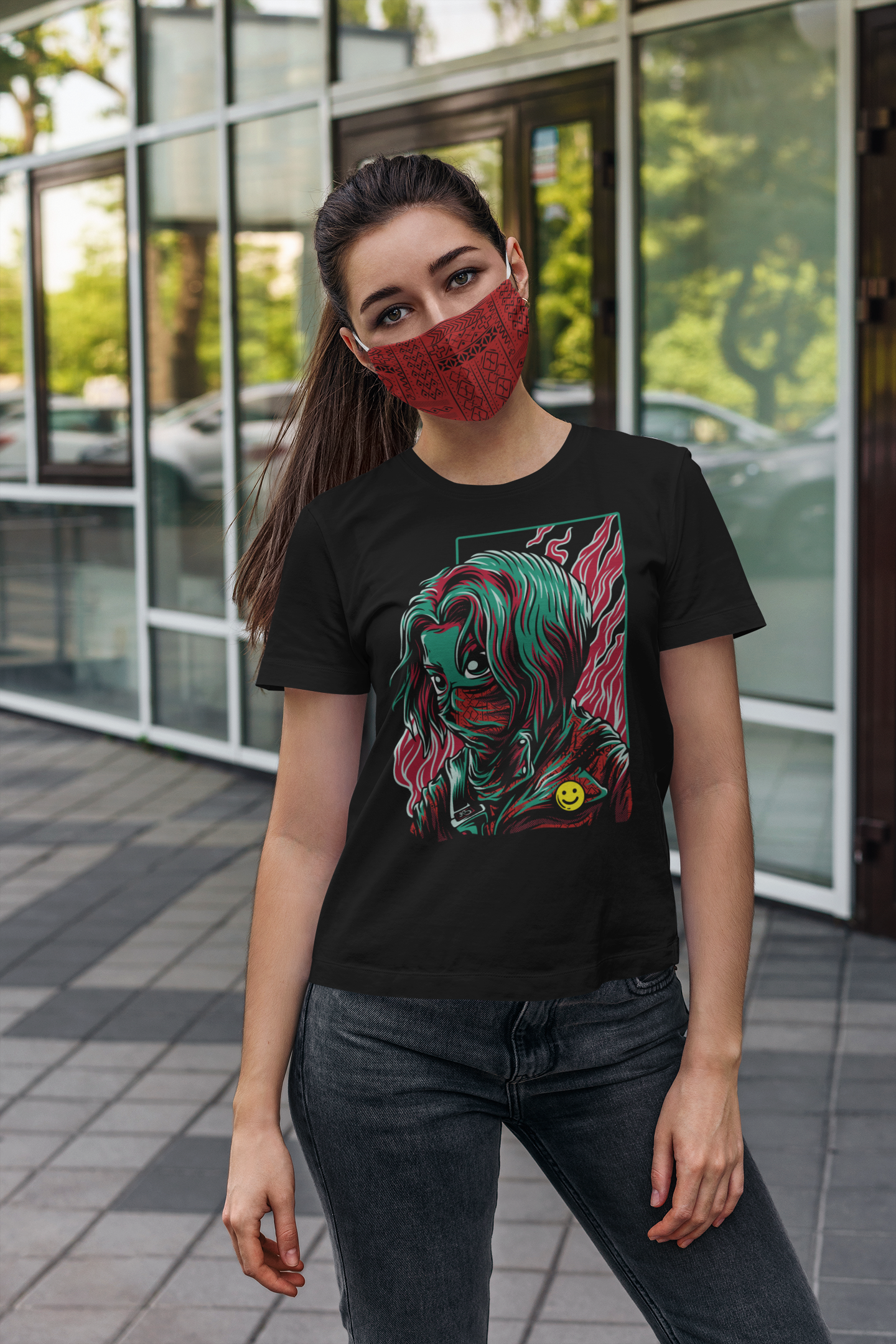 'Normalise This' Mask Graphic Short-Sleeve Unisex T-Shirt