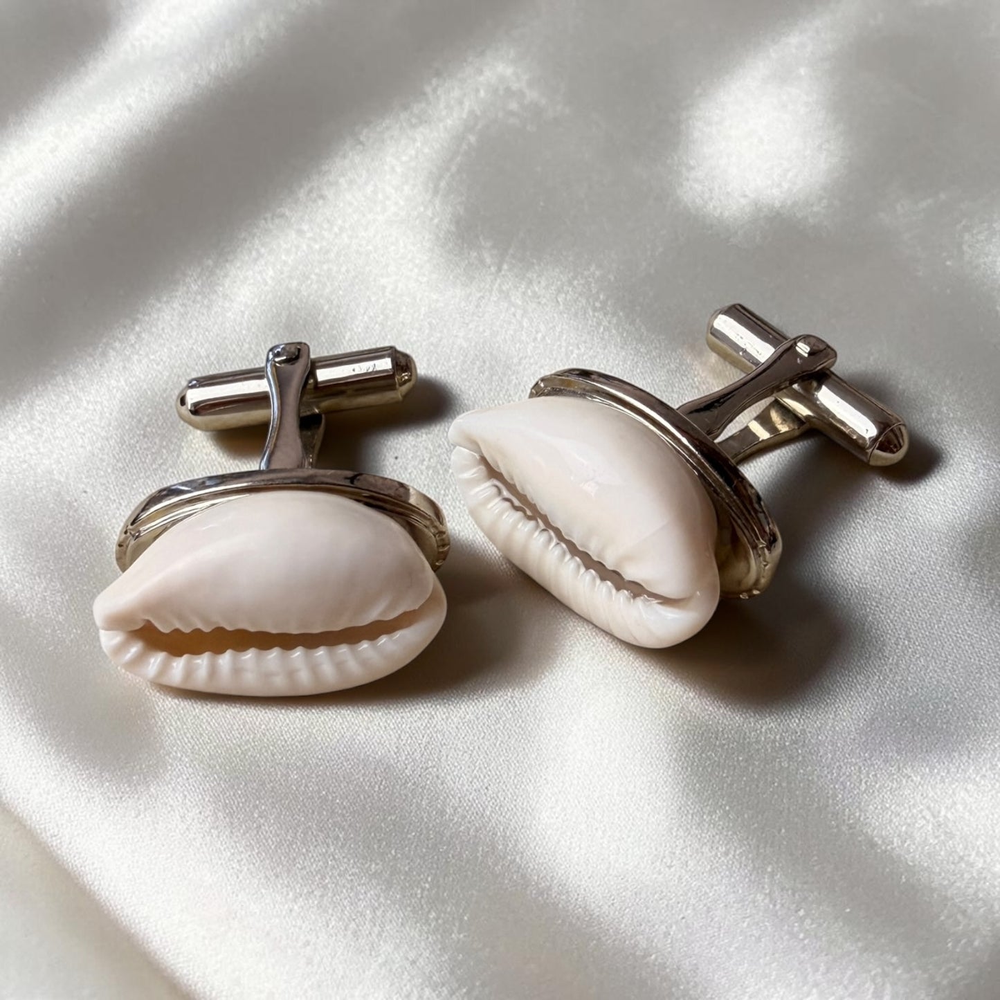 Cowrie Silver Cufflinks