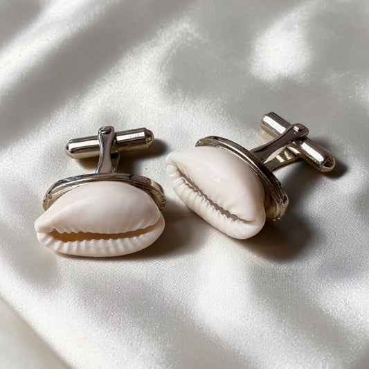 Cowrie Silver Cufflinks
