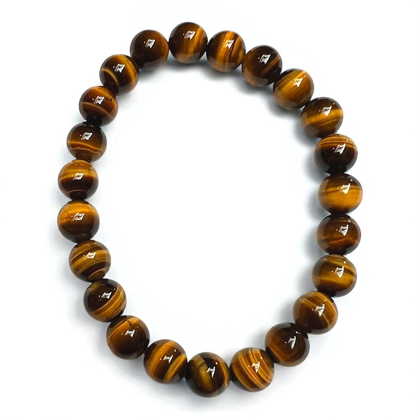 Genuine Tiger Eye Elastic Bracelet Set