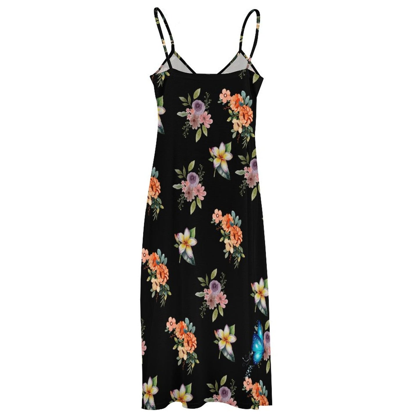 Floral Spaghetti Strap Women's Maxi Long Dress