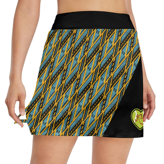 AfriBix Ankara Tennis and Golf Women's Skirt Skort with Pockets