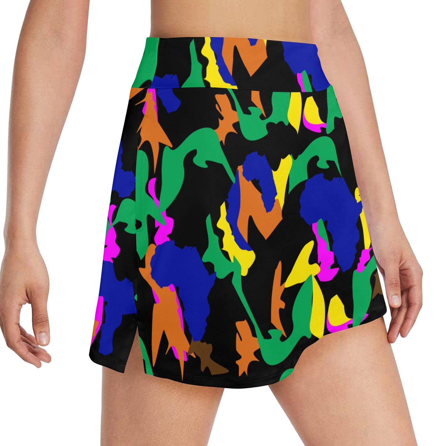 AfriBix Camo Tennis and Golf Women's Skort Skirt with Pocket