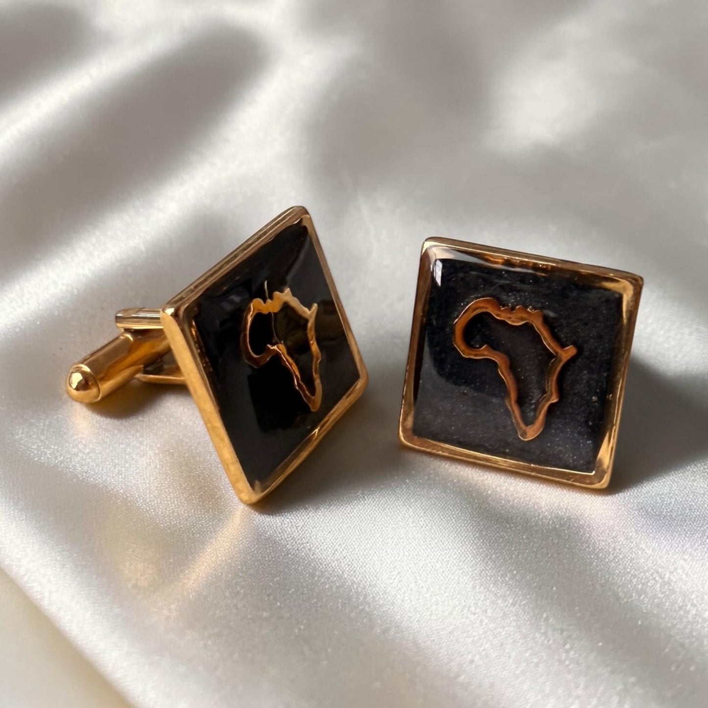 Map of Africa Gold Cufflinks