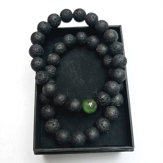 Genuine Lava Rock Elastic Bracelet