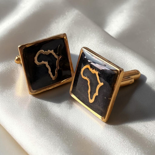 Map of Africa Gold Cufflinks