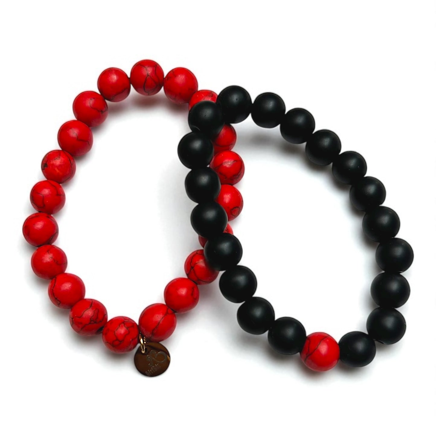 Red Jasper Elastic Bracelet Set