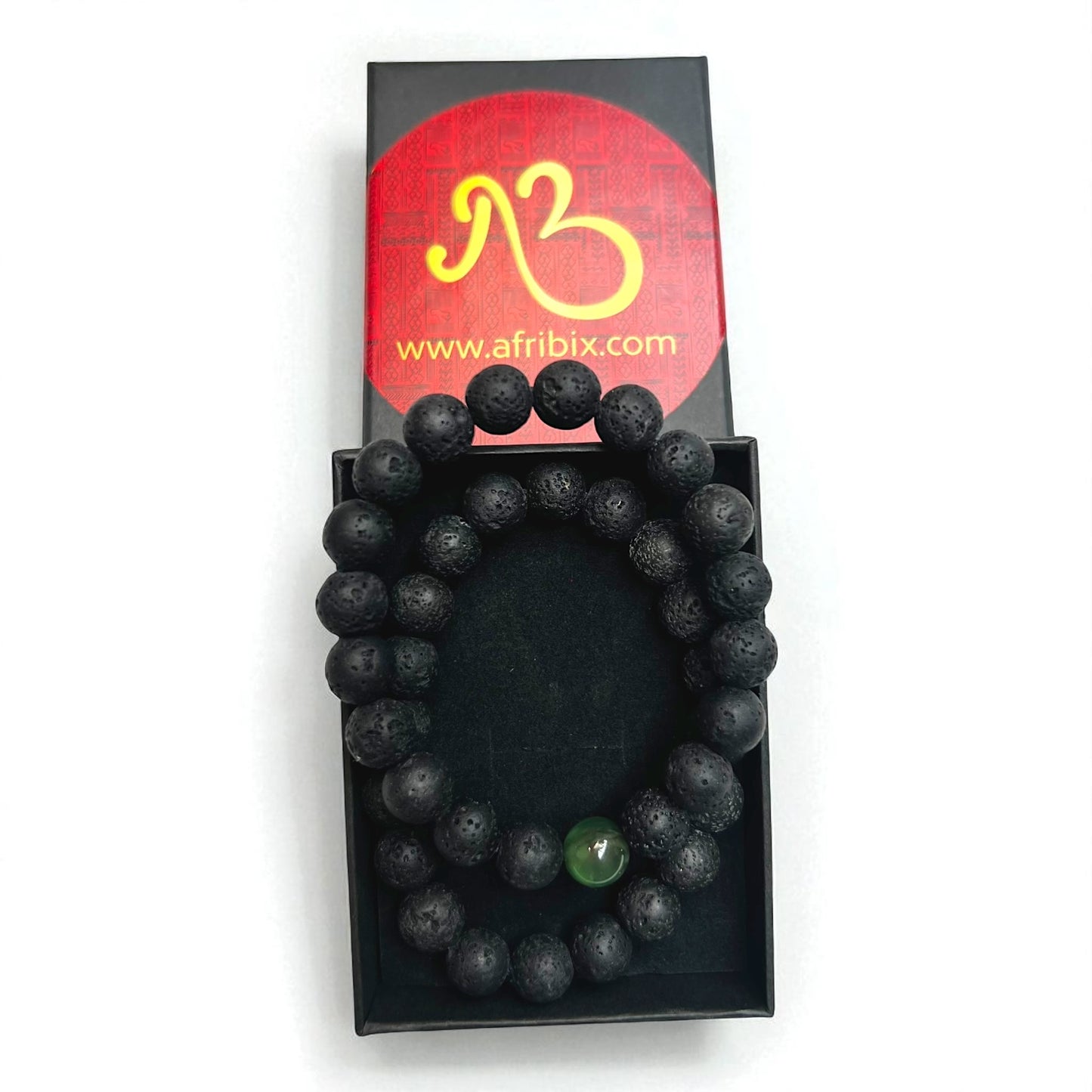 Genuine Lava Rock Elastic Bracelet