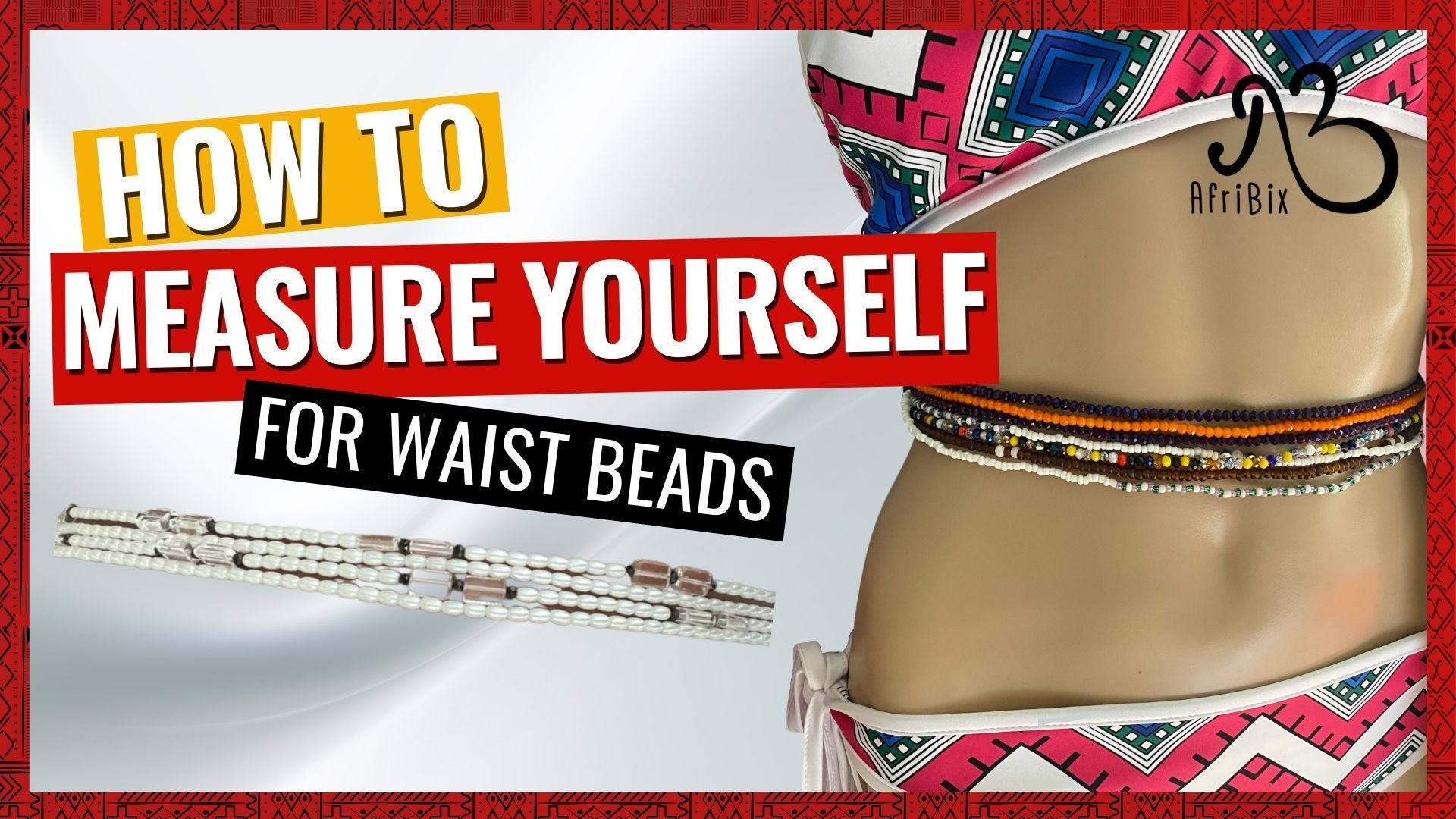 Load video: How to measure yourself for a waist bead