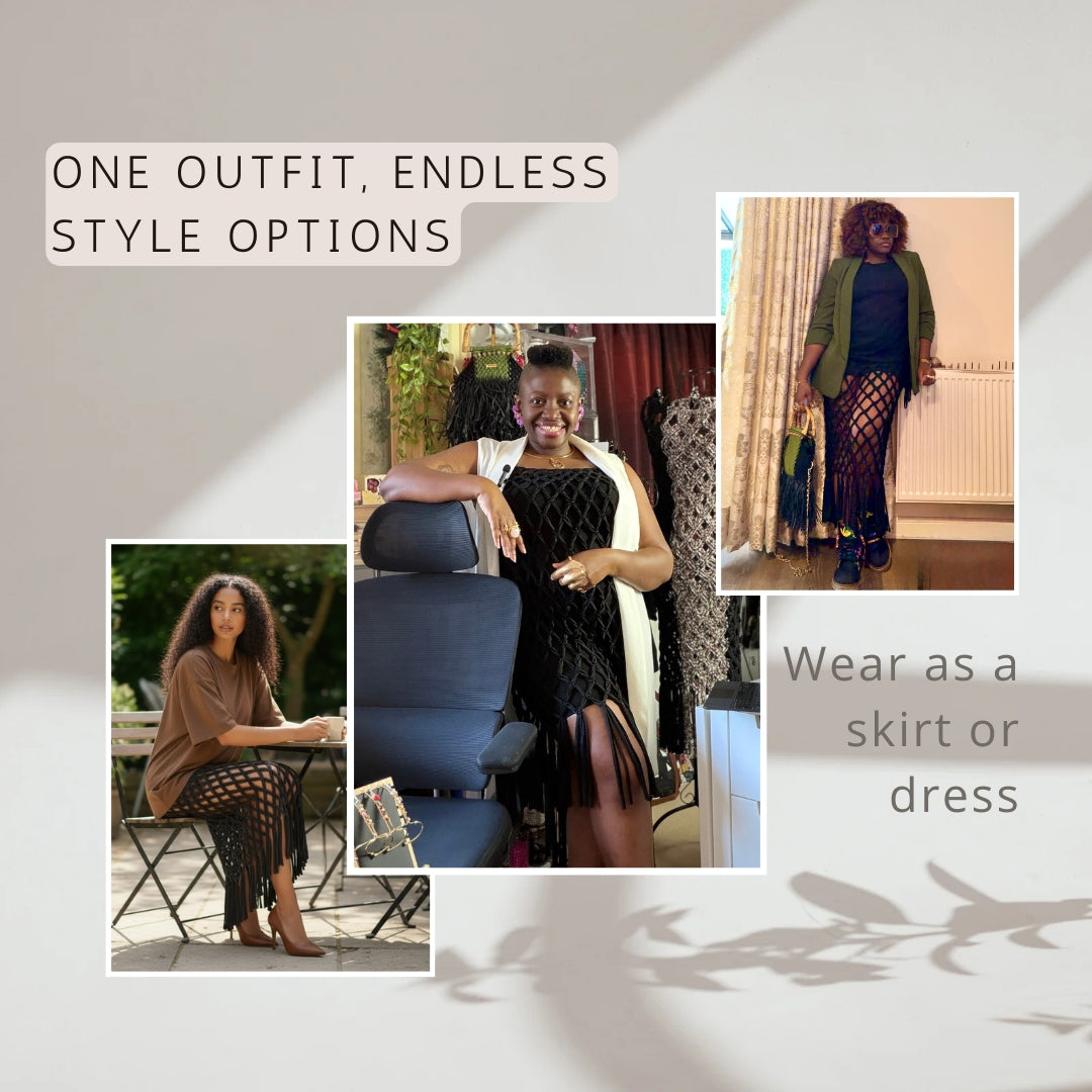 Adaobi Net Skirt and Dress 2-in-1 Outfit