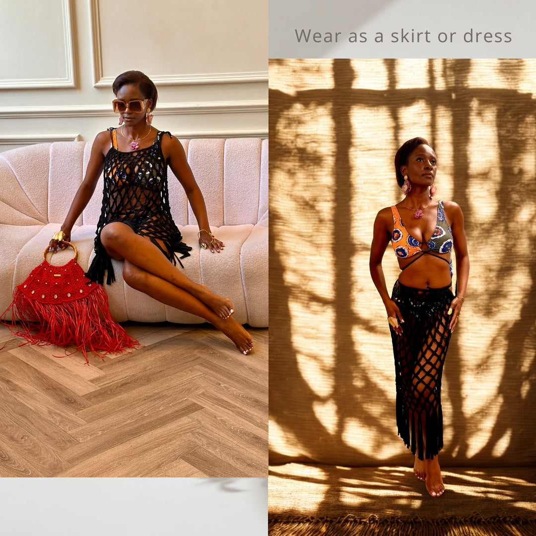 Adaobi Net Skirt and Dress 2-in-1 Outfit