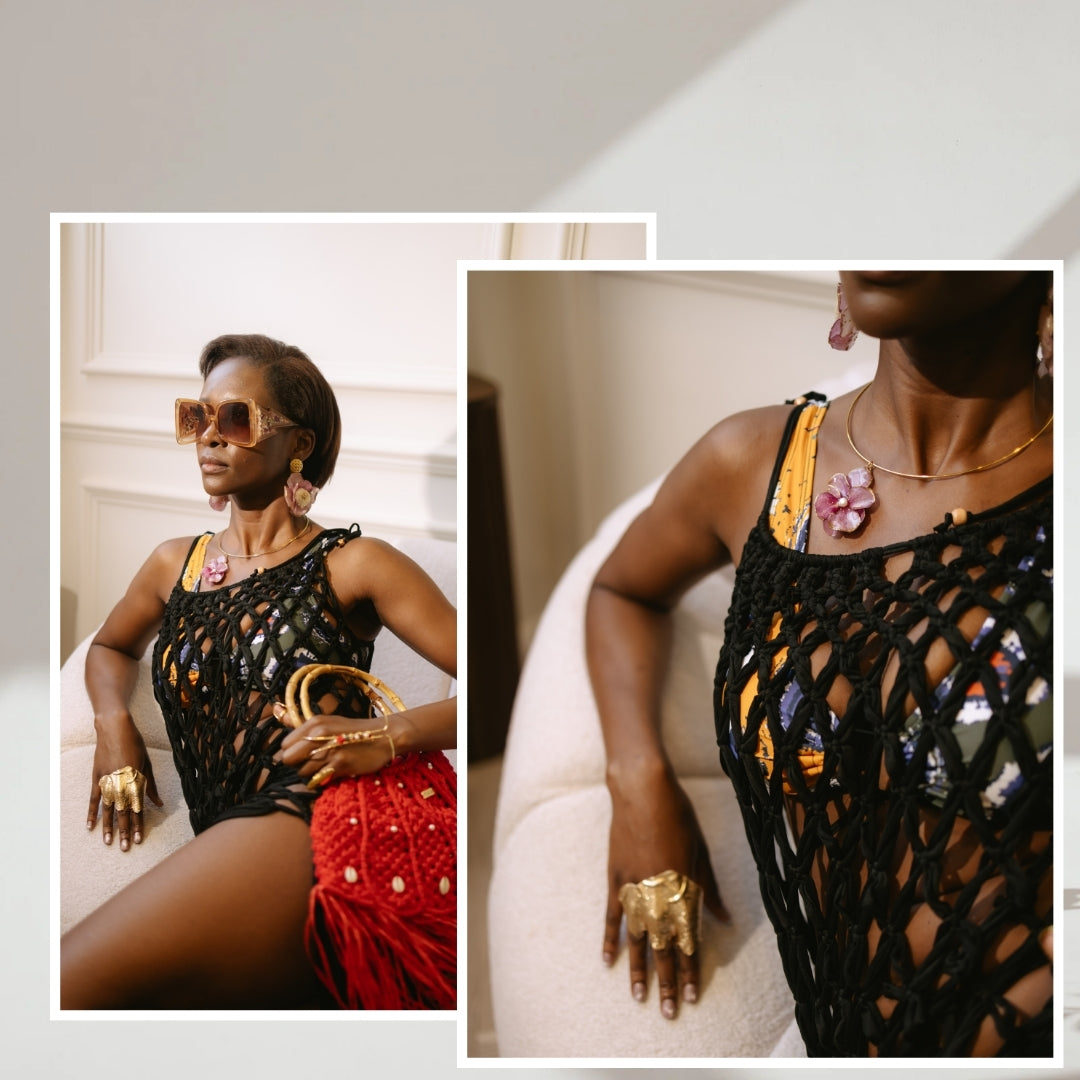 Adaobi Net Skirt and Dress 2-in-1 Outfit