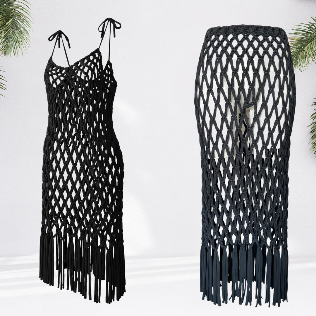 Adaobi Net Skirt and Dress 2-in-1 Outfit