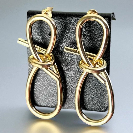 Gold Bow Statement Earring
