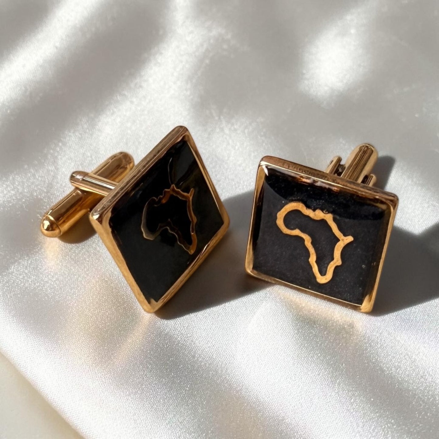 Map of Africa Gold Cufflinks