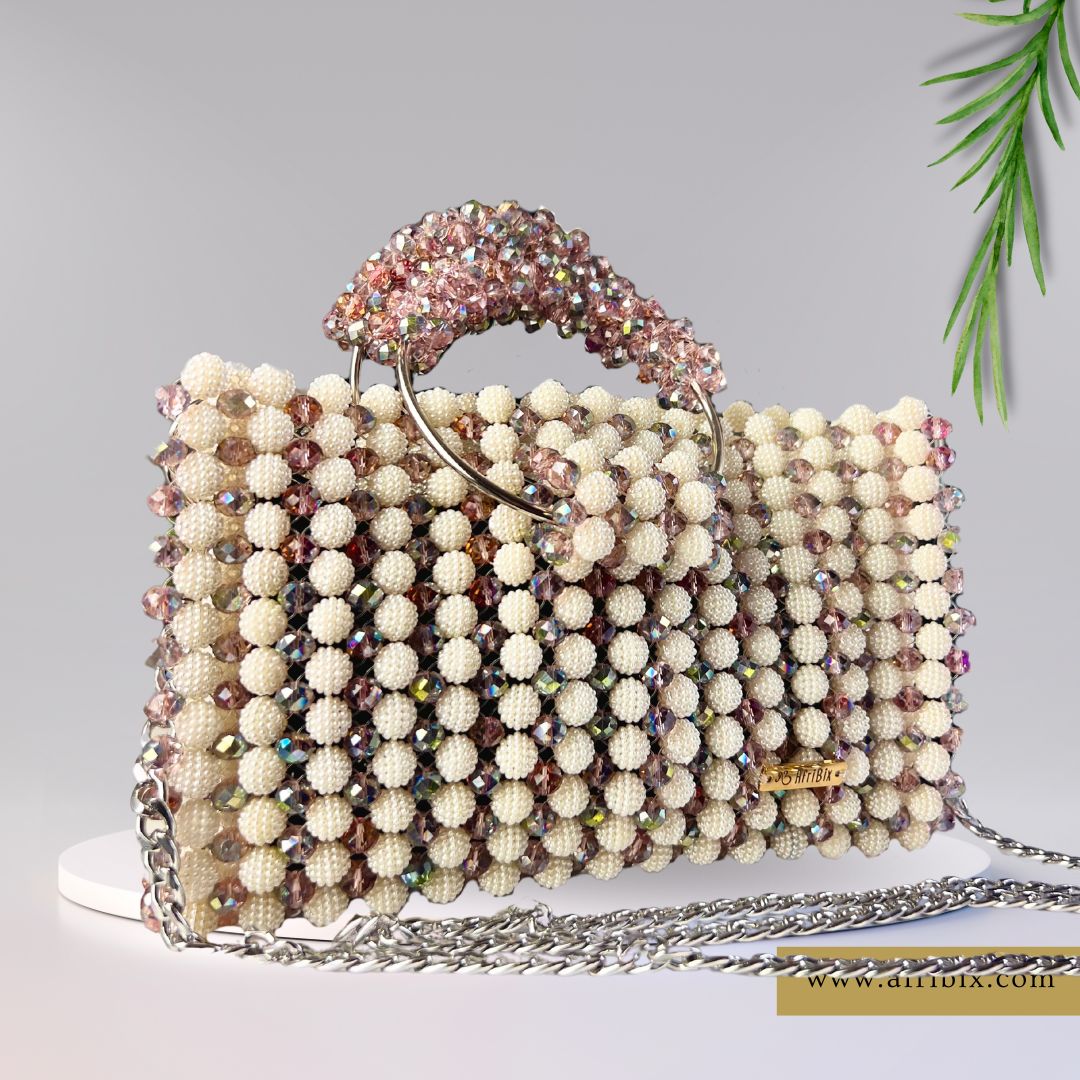 Crystal Pearl Clutch Hand Bag No.5 - Hera