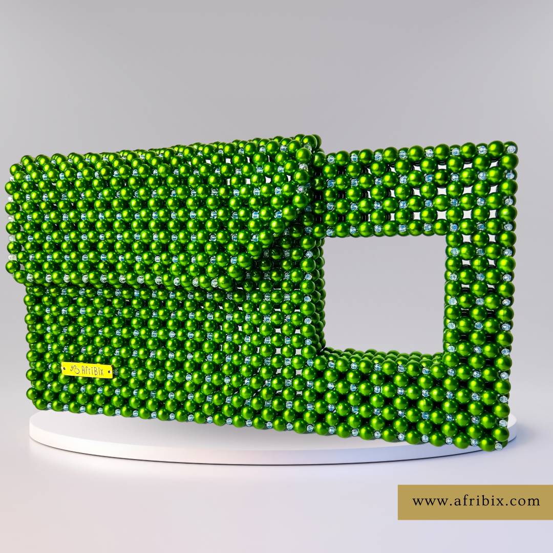 Lume green stylish crystal statement clutch handbag 2025