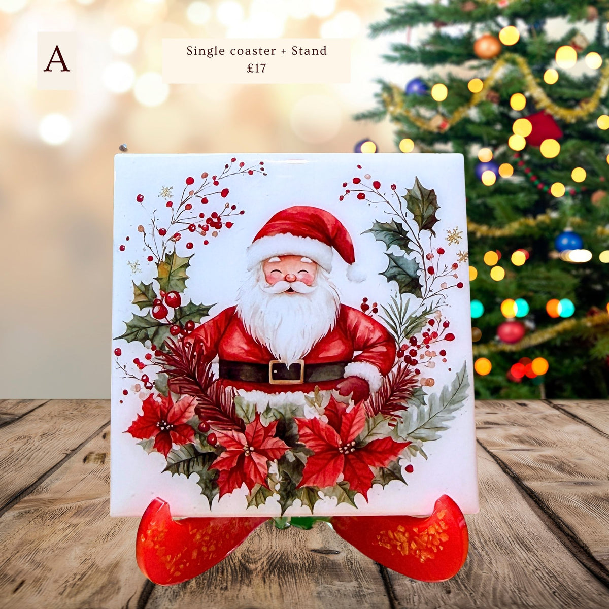 Santa's Little Moments | Christmas Art Coasters