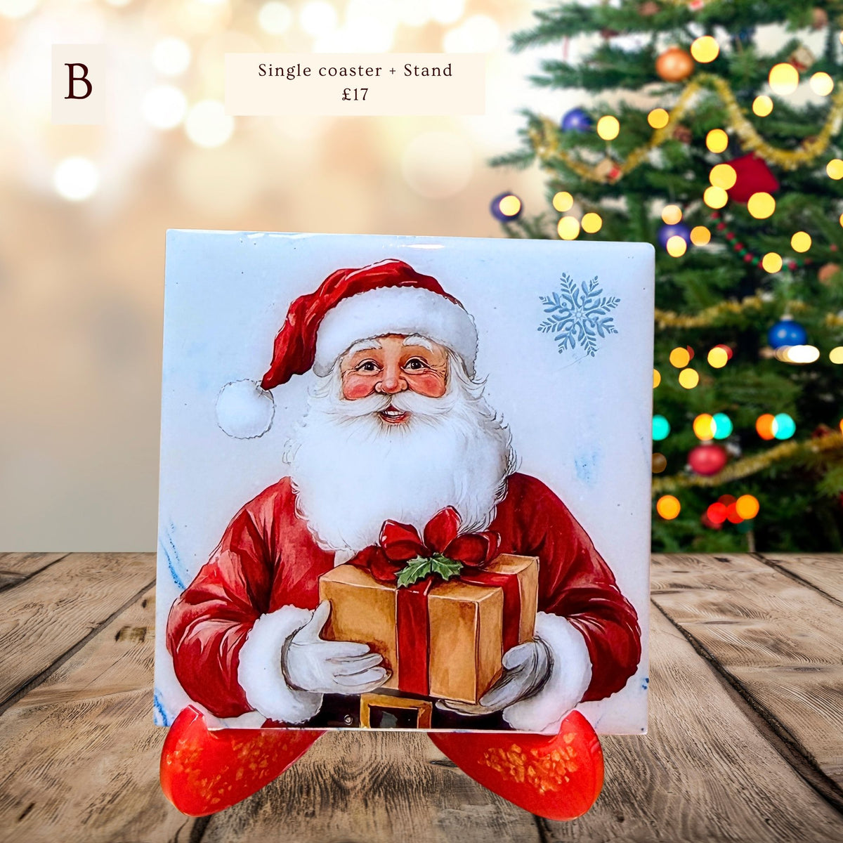 Santa's Little Moments | Christmas Art Coasters