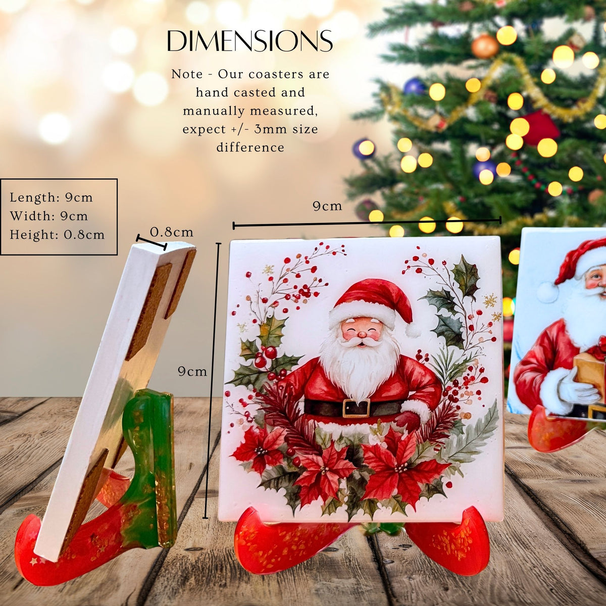 Santa's Little Moments | Christmas Art Coasters