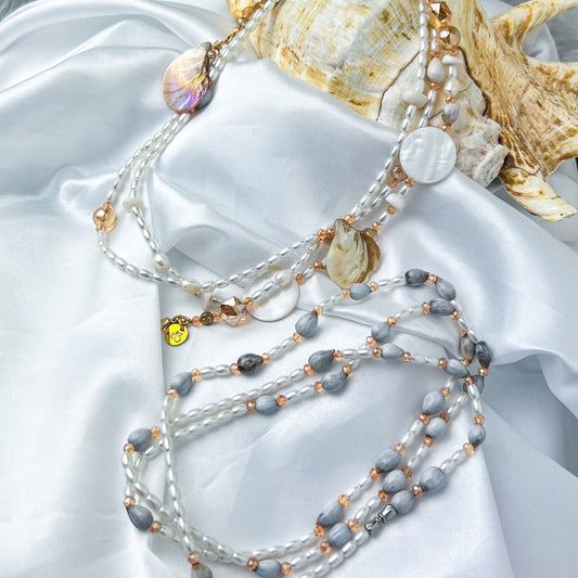 AfriBix Pearl and Seed Crystal Waist Bead | Serwa Luxe 2-Piece Set